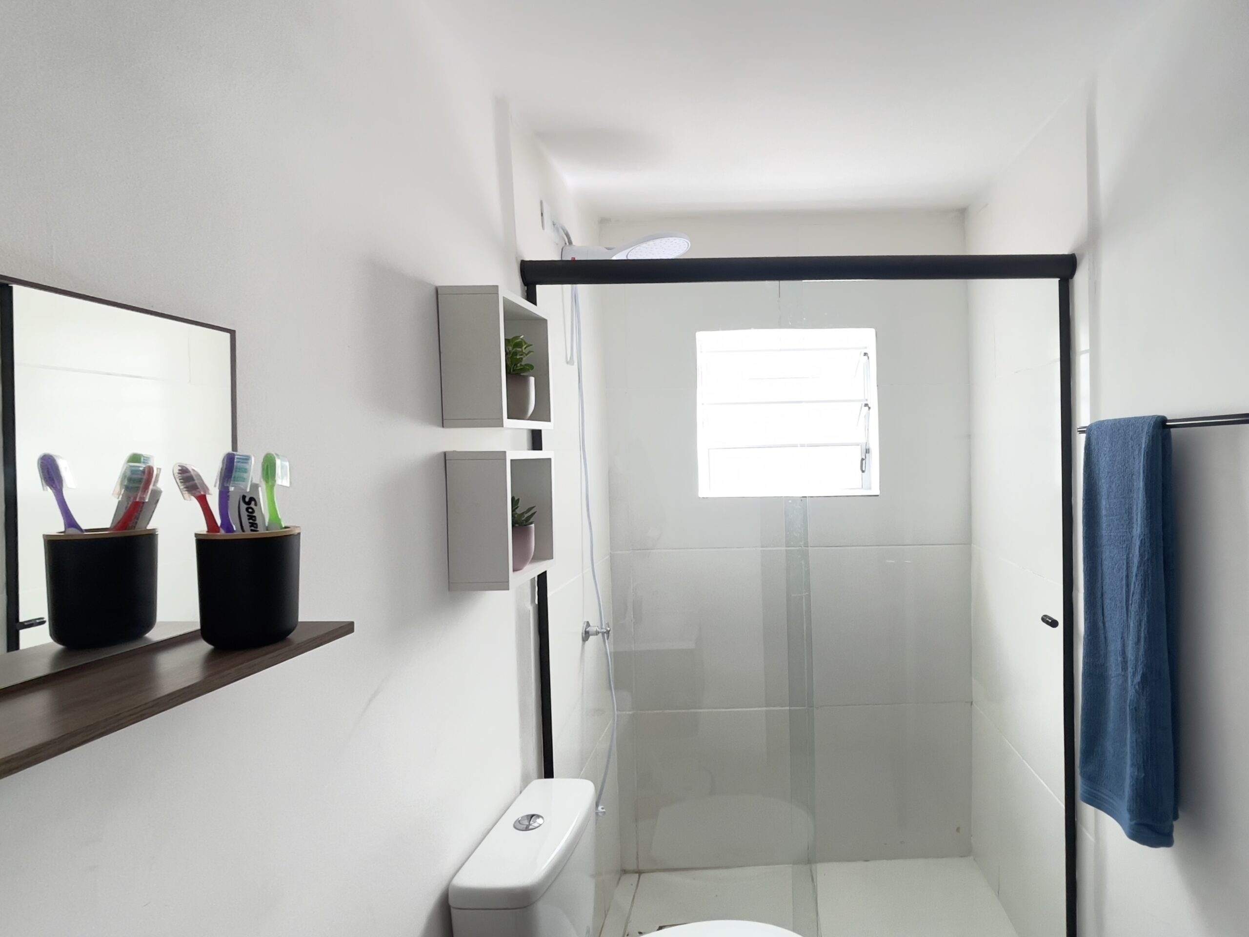 Banheiro kitnet mobiliada Residencial Berlin, Liberdade SP 8